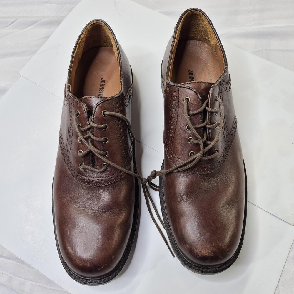 Johnston & Murphy Shoes Mens Size 10.5 M Brown Brogue Oxford Dress 20-1258